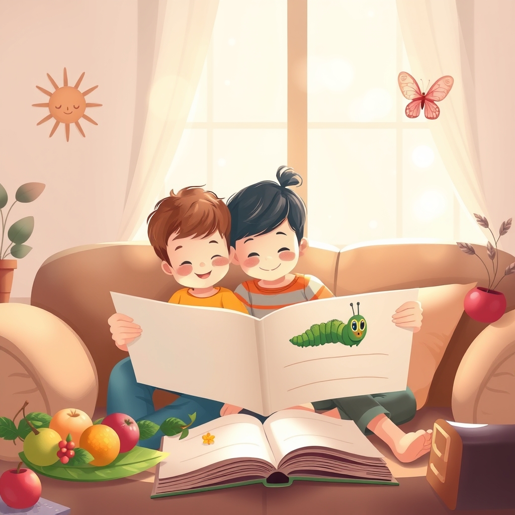 The Very Hungry Caterpillar: читать с ребёнком на английском